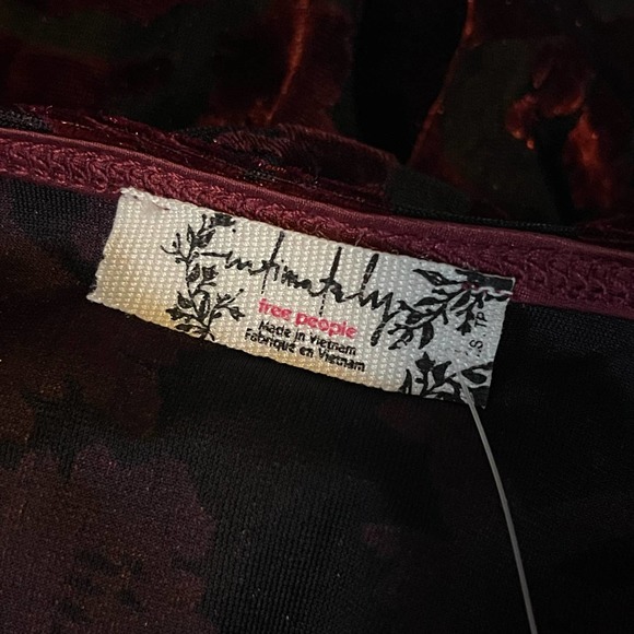 Free People Midnight Combo Magic Hour Velvet Burnout Bodysuit NWT Size XS - Picture 12 of 12